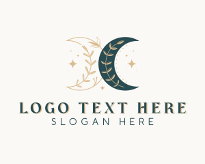 Boho Leaf Moon logo