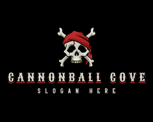 Pirate Bandana Skull logo