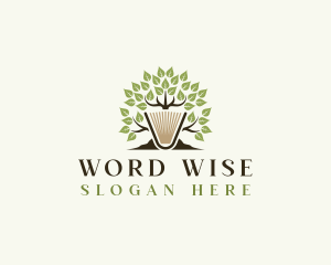 Tree Book Literature logo design