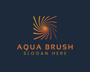 Water Drain Spiral logo design