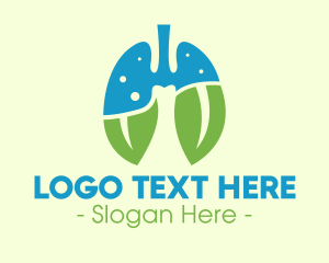 Leaf Breath Lungs logo design