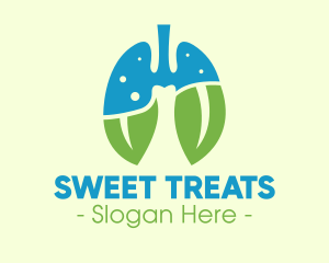 Leaf Breath Lungs logo design