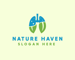 Natural Breath Lungs logo design