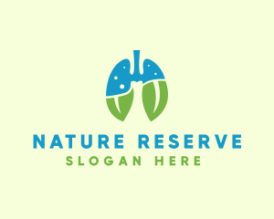 Natural Breath Lungs logo design