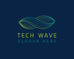 Gradient Fintech Wave logo design