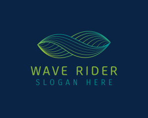 Gradient Fintech Wave logo design