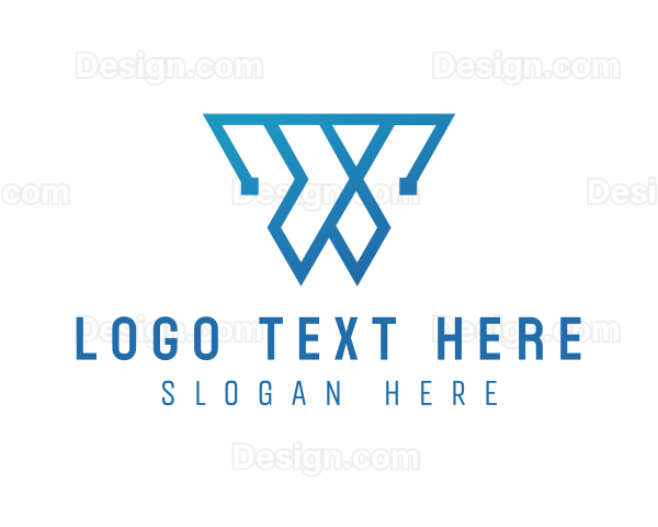 Generic Tech Letter W Logo