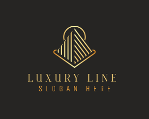 Luxury Finance Pyramid Bank logo design