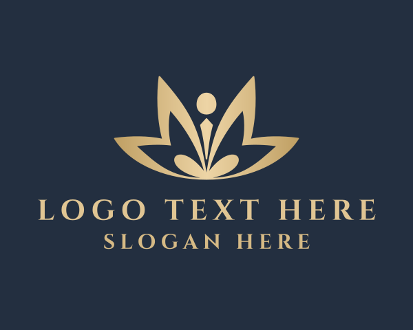 Golden Meditation Lotus logo