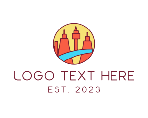 Futuristic - Polygon Futuristic City logo design