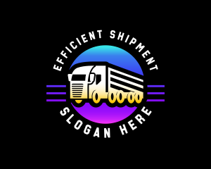 Shipment Trailer Truck logo design