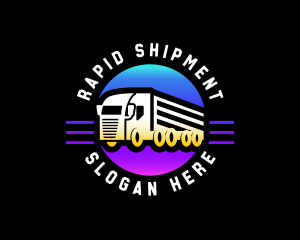 Shipment Trailer Truck logo design