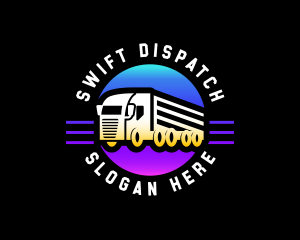 Shipment Trailer Truck logo design