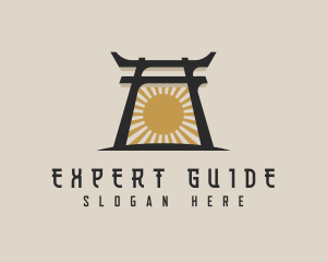 Japanese Arch Shrine logo design