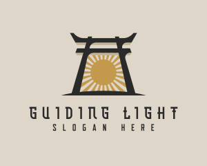 Japanese Arch Shrine logo design