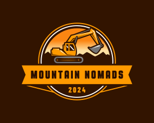 Mountain Excavation Machine logo design