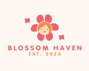 Flower Petal Kid logo design