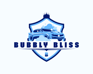 Cleaning Sedan Carwash logo design