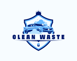 Cleaning Sedan Carwash logo design