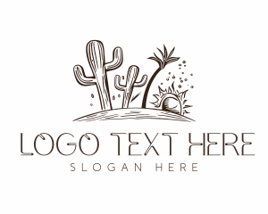 Rustic Desert Cactus logo