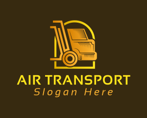 Gold Courier Truck logo design