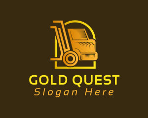 Gold Courier Truck logo design