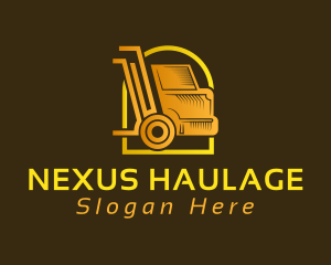 Gold Courier Truck logo design