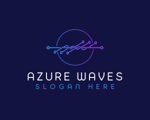 Frequency Technology Wave logo design