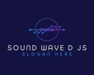 Frequency Technology Wave logo design