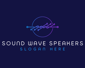 Frequency Technology Wave logo design