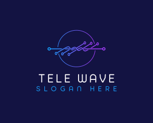 Frequency Technology Wave logo design