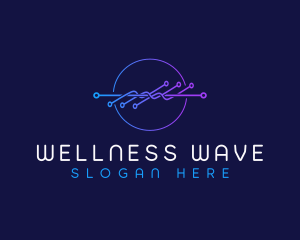 Frequency Technology Wave logo design