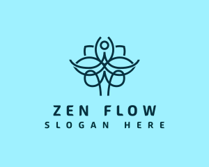 Monoline Yoga Flower logo