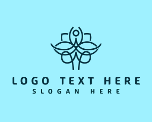 Soul - Monoline Yoga Flower logo design