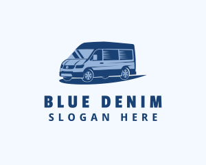 Blue Van Vehicle logo design