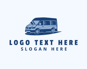 Van - Blue Van Vehicle logo design