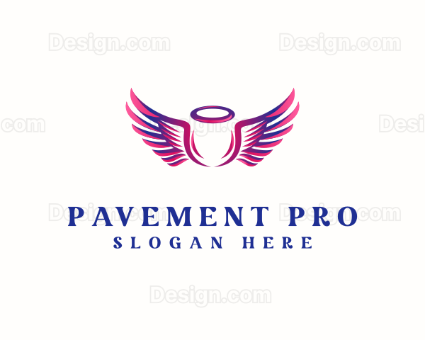 Feminine Angel Wing Logo