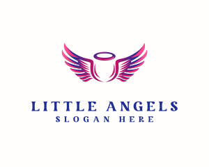  Feminine Angel Wing logo design