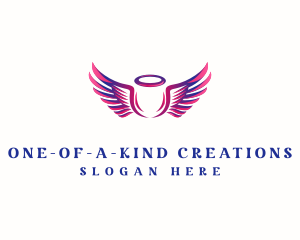  Feminine Angel Wing logo design