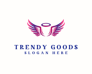  Feminine Angel Wing logo design