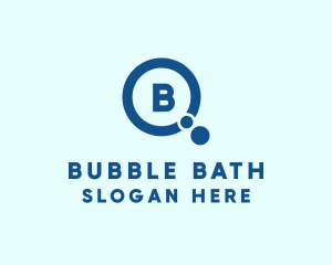 Bubble Dots Laundromat logo design