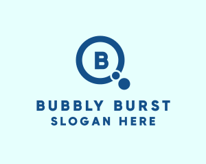 Bubble Dots Laundromat logo design