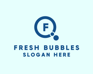 Bubble Dots Laundromat logo design