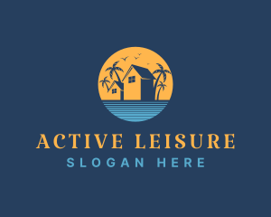 Seaside Beach Vacation House logo design