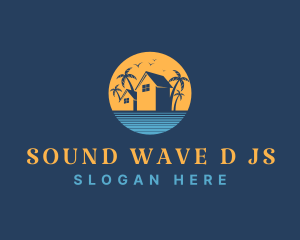 Seaside Beach Vacation House logo design