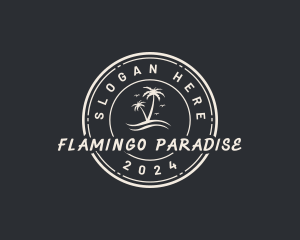 Beach Island Paradise logo design