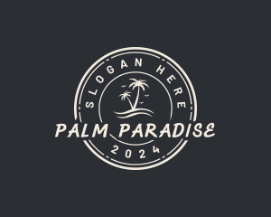 Beach Island Paradise logo design