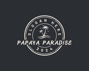 Beach Island Paradise logo design