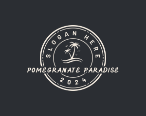 Beach Island Paradise logo design