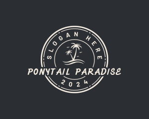 Beach Island Paradise logo design